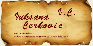 Vuksana Čerković vizit kartica